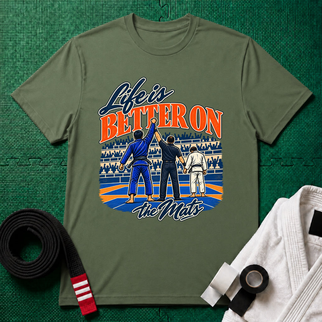 Life is Better T-Shirt in Military Green