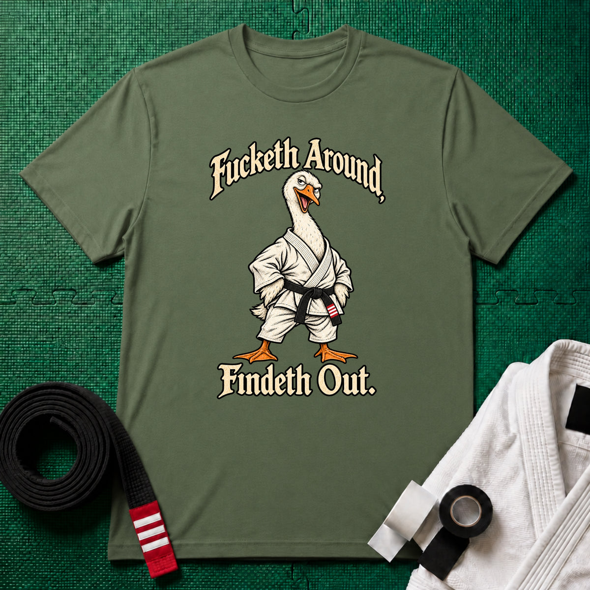 Fucketh Around Black Belt T-Shirt
