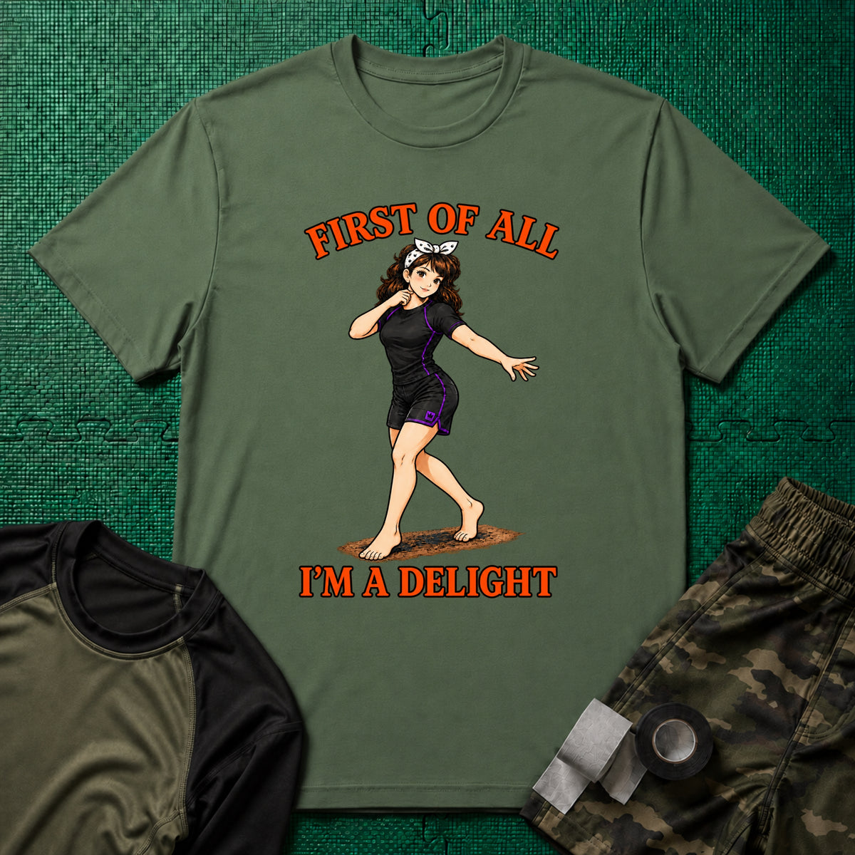 I'm a Delight No-Gi T-Shirt in Military Green