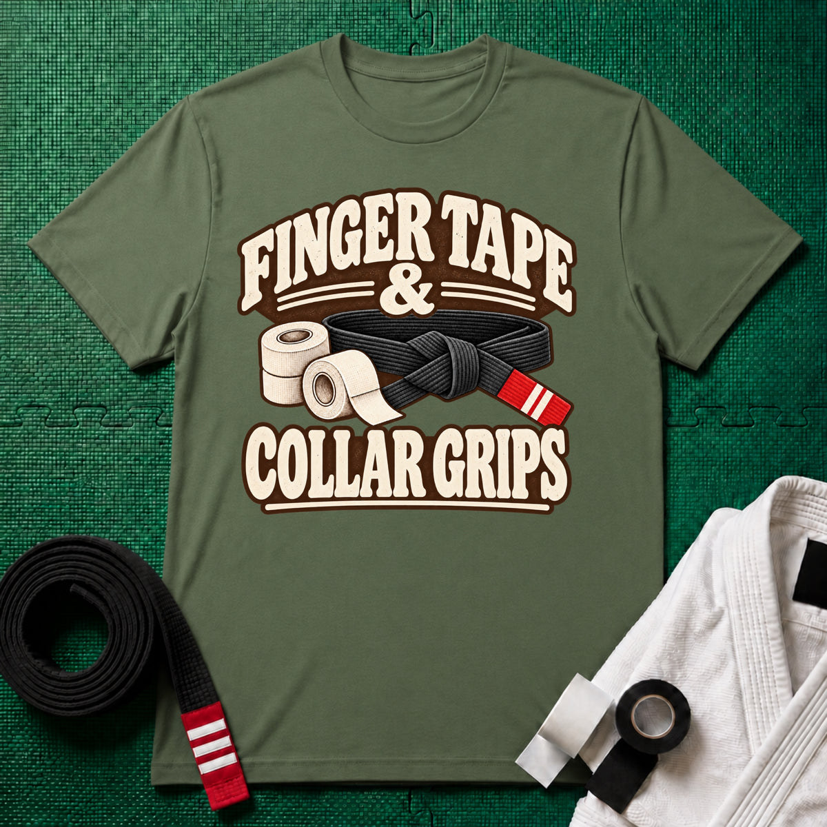 Finger Tape Black Belt T-Shirt