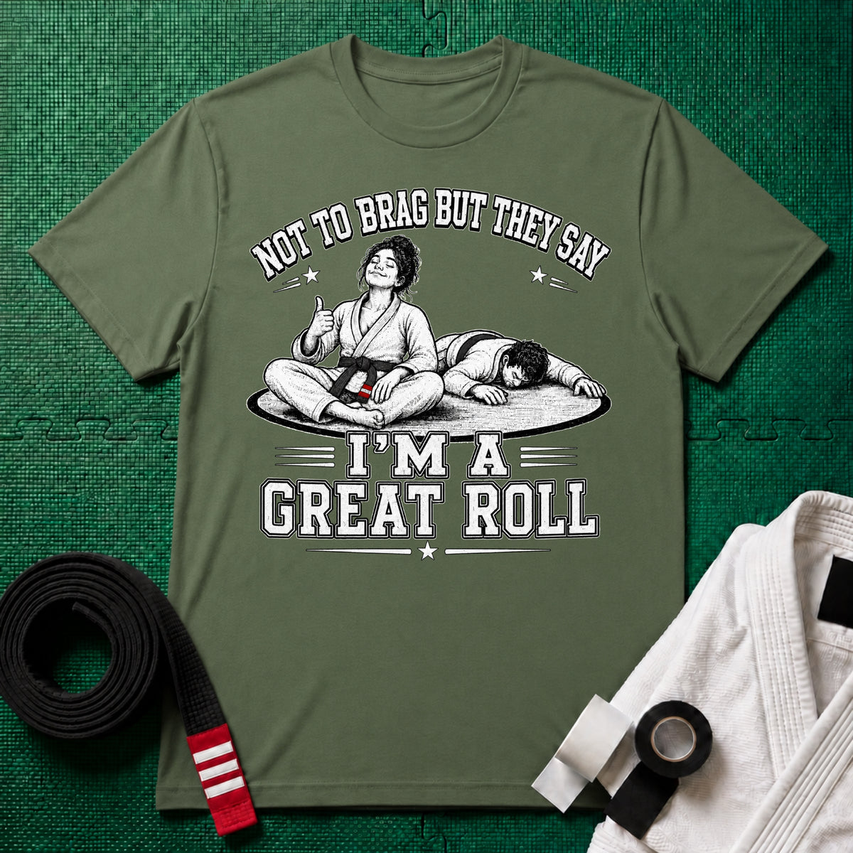 Not to Brag W Black Belt T-Shirt