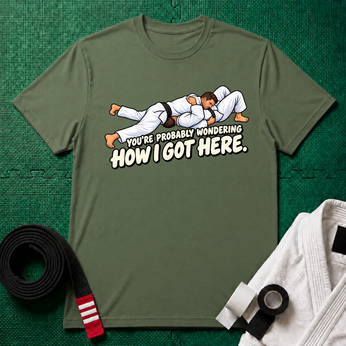 Got Here Black Belt T-Shirt