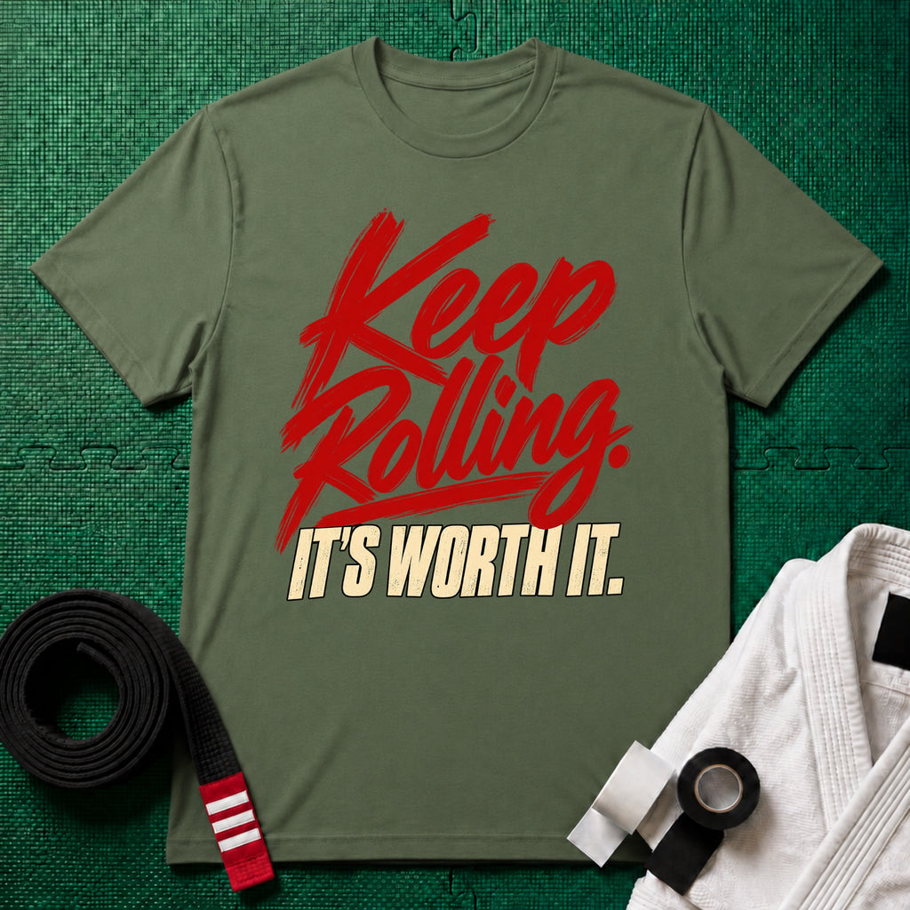 Keep Rolling, It's Worth It Script T-Shirt