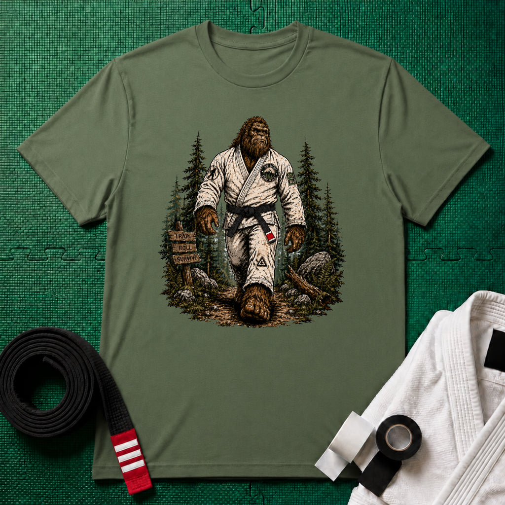 Bigfoot Forest Black Belt T-Shirt
