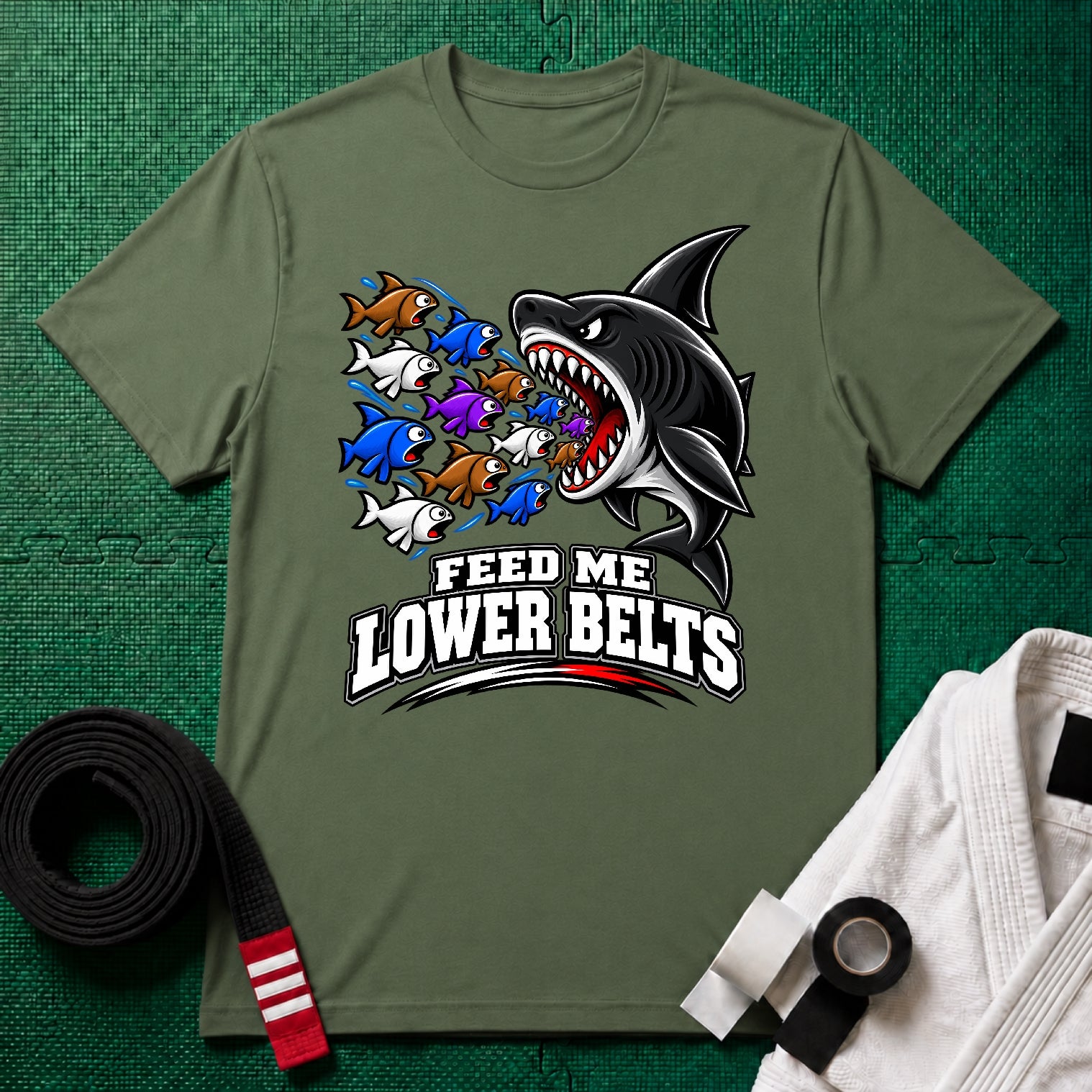 Feed Me Black Belt T-Shirt
