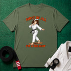 I'm a Delight Black Belt T-Shirt in Military Green