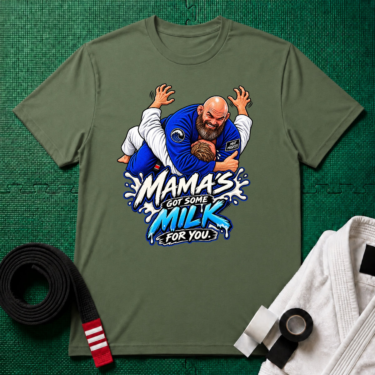 Mama's Milk Black Belt T-Shirt
