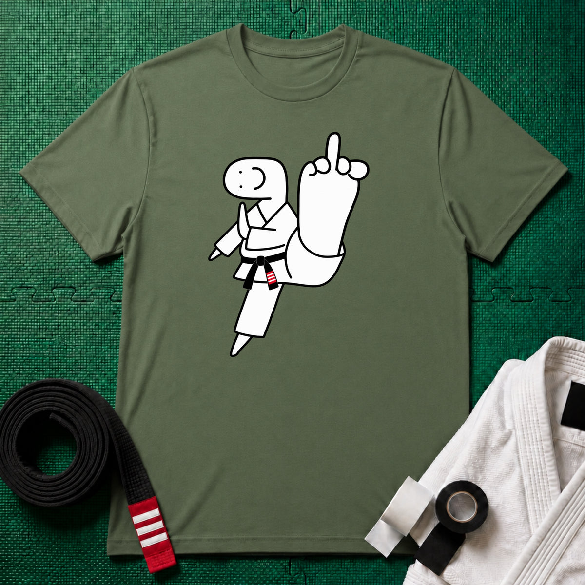 Middle Toe Black Belt T-Shirt