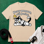 Still Purring Black Belt T-Shirt in Natural
