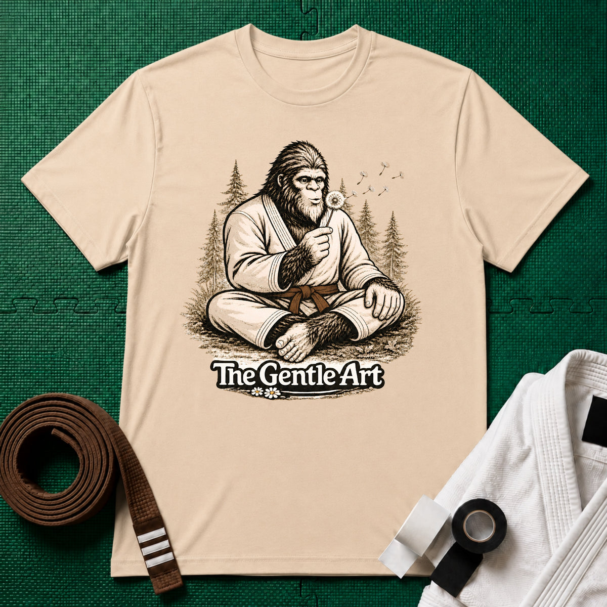 Bigfoot Dandelion Brown Belt T-Shirt