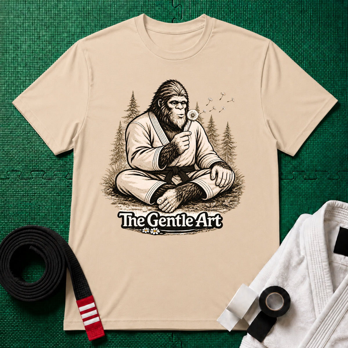 Bigfoot Dandelion Black Belt T-Shirt