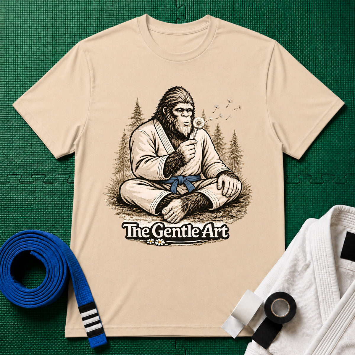 Bigfoot Dandelion Blue Belt T-Shirt
