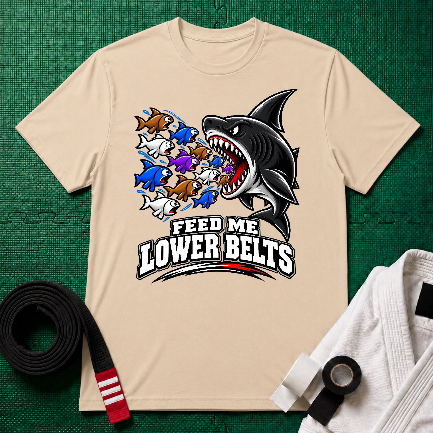 Feed Me Black Belt T-Shirt