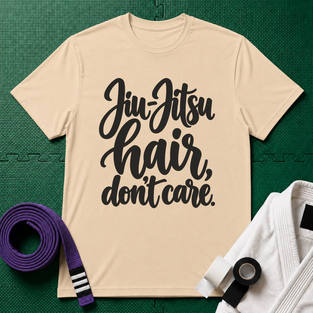 Jiu-Jitsu Hair, Don't Care T-Shirt, Natural