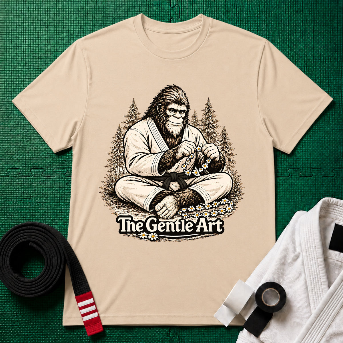 Bigfoot Daisy Black Belt T-Shirt