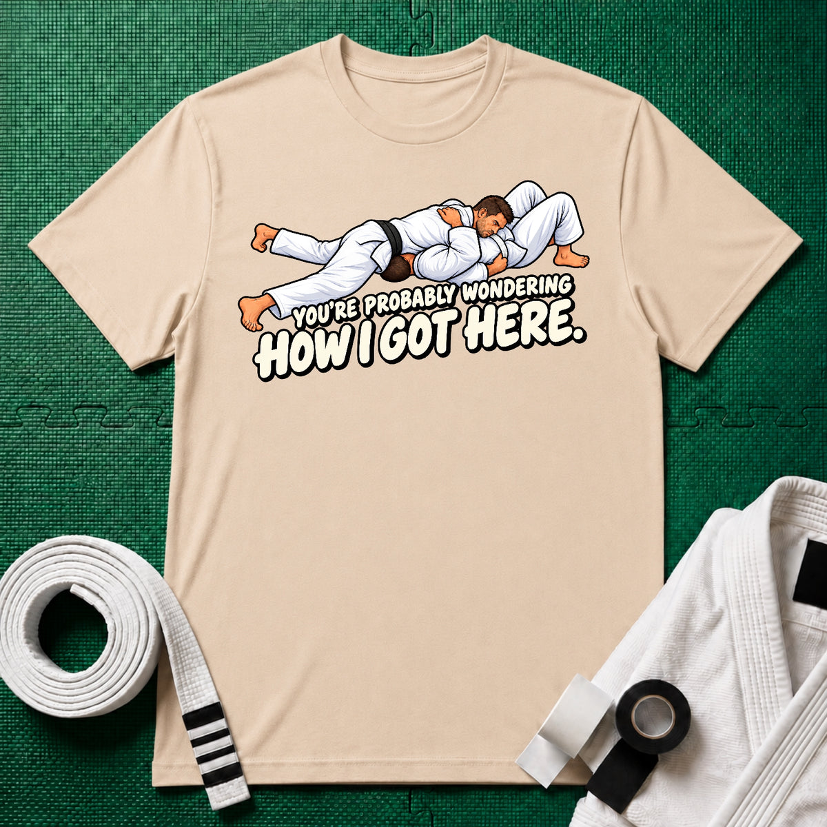 Got Here White Belt T-Shirt