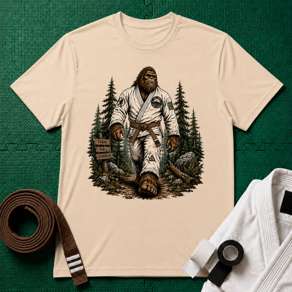 Bigfoot Forest Brown Belt T-Shirt