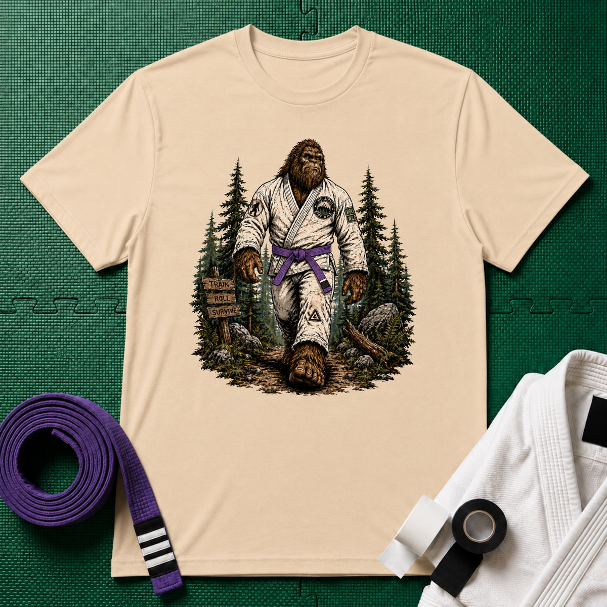 Bigfoot Forest Purple Belt T-Shirt