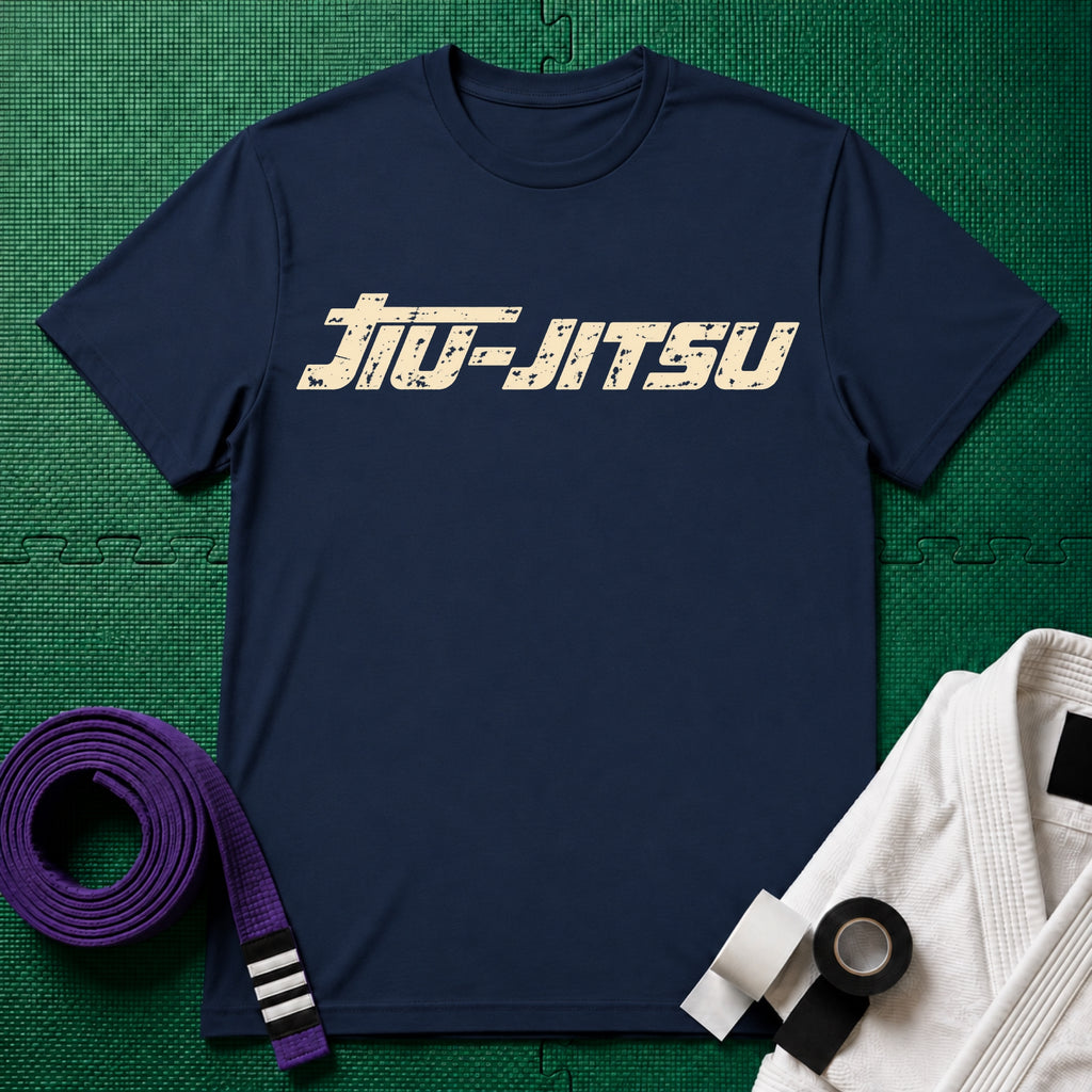Jiu-Jitsu Text T-Shirt in Navy