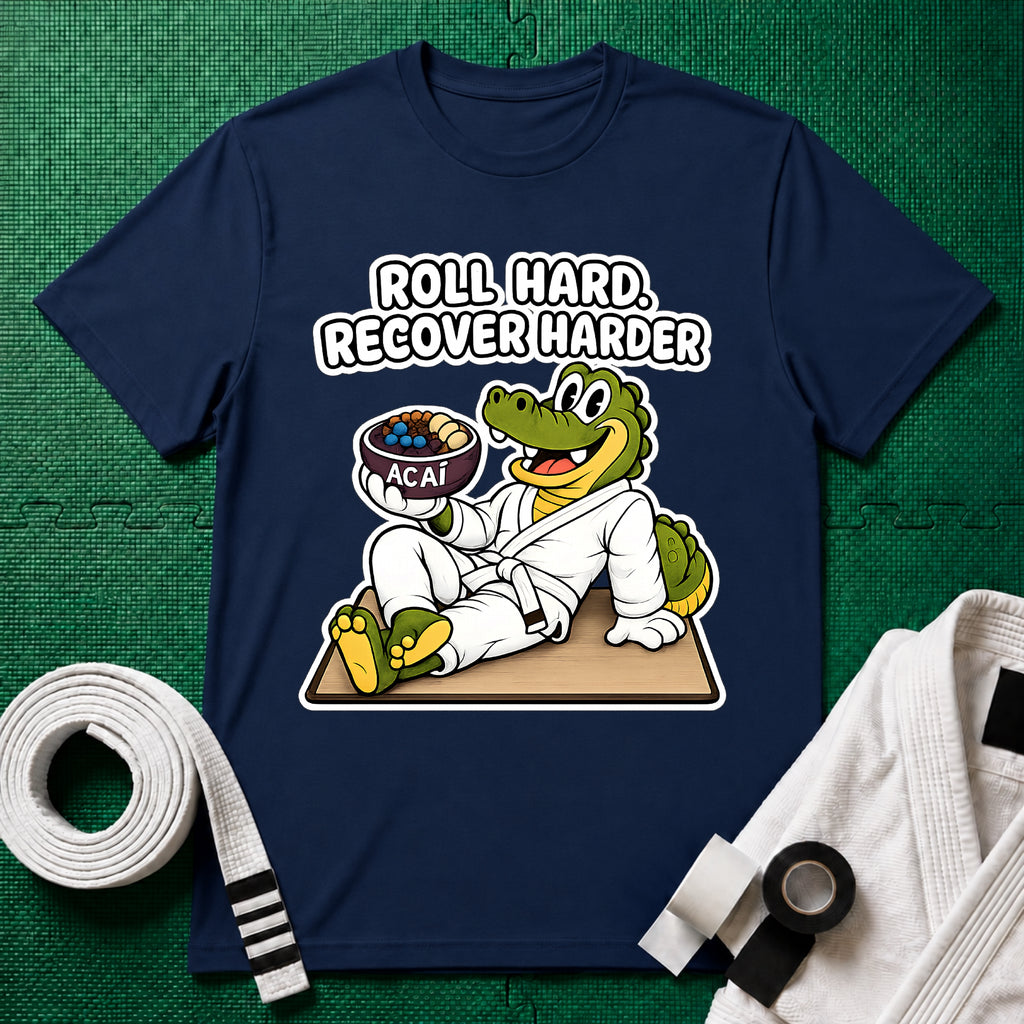 Roll Hard White Belt T-Shirt