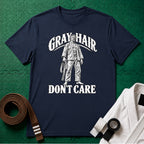 Grey Hair Don't Care T-Shirt, Navy