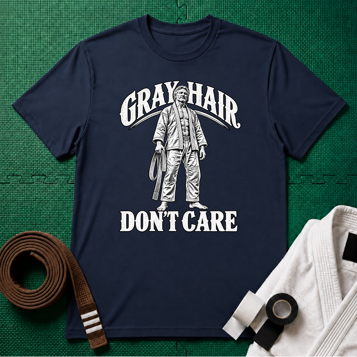 Grey Hair Don't Care T-Shirt, Navy