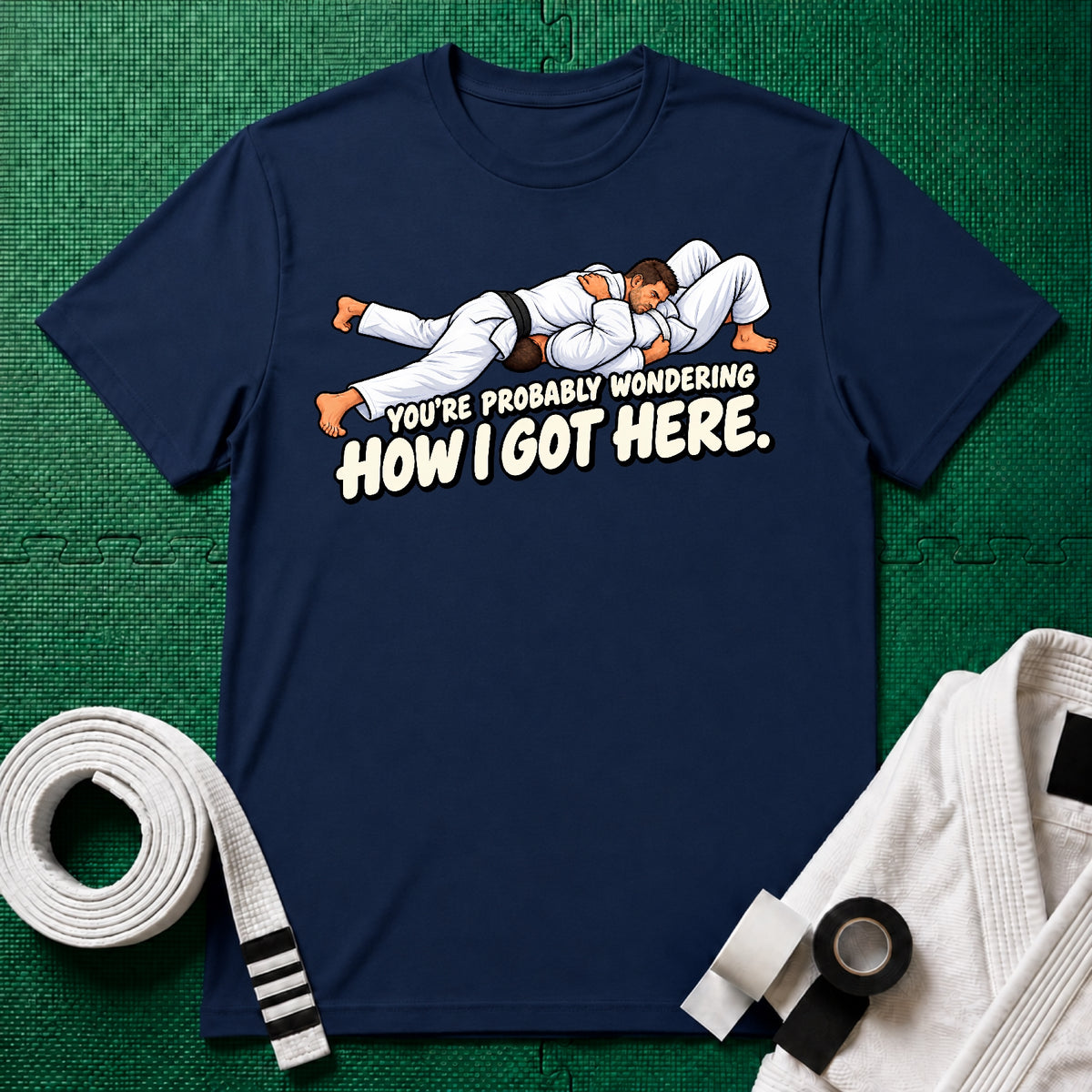 Got Here White Belt T-Shirt