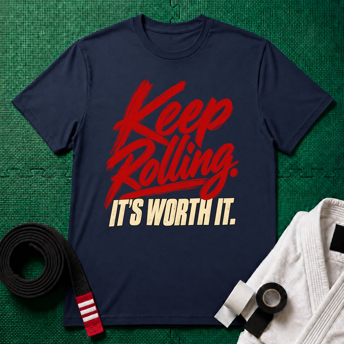 Keep Rolling, It's Worth It Script T-Shirt