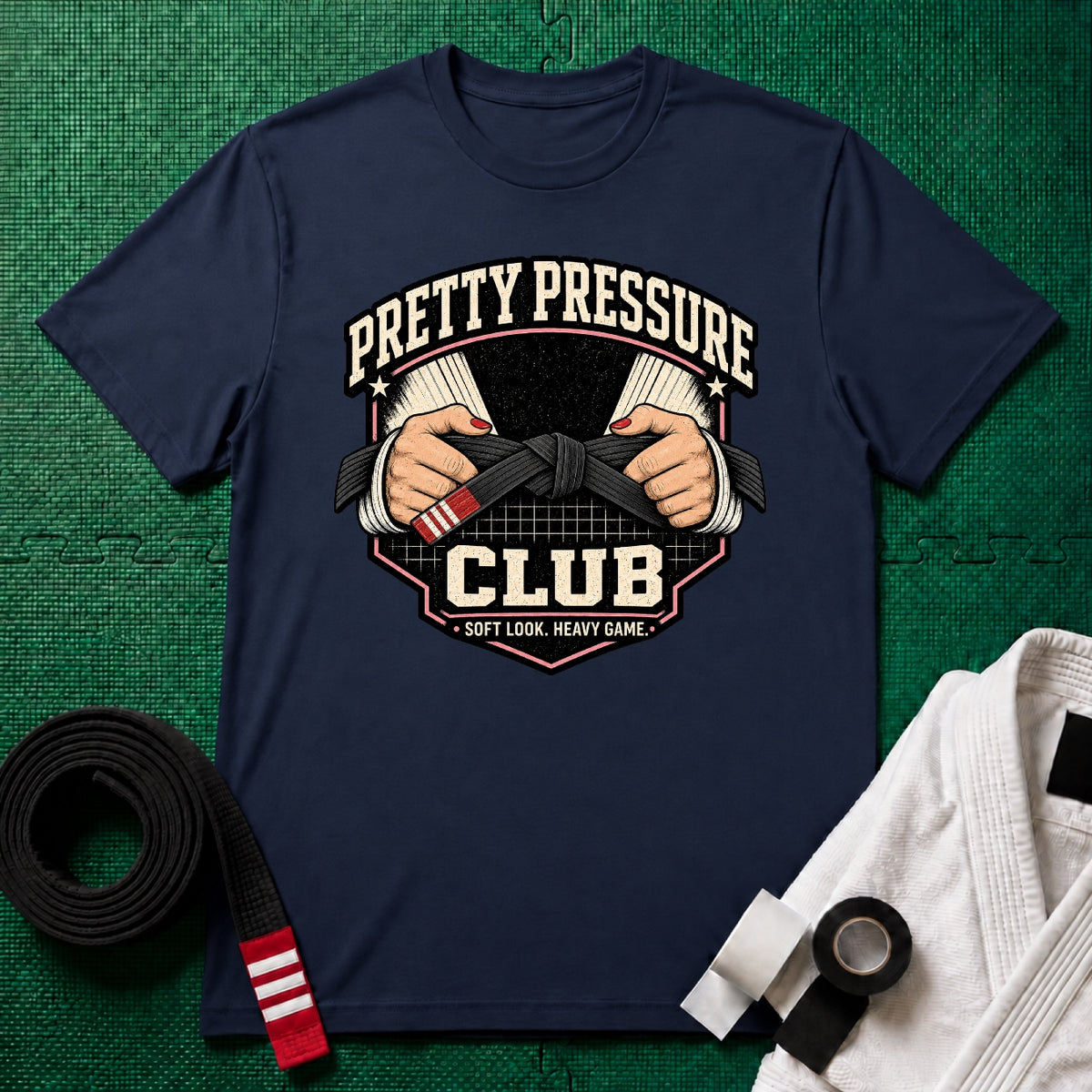Pretty Pressure Black Belt T-Shirt