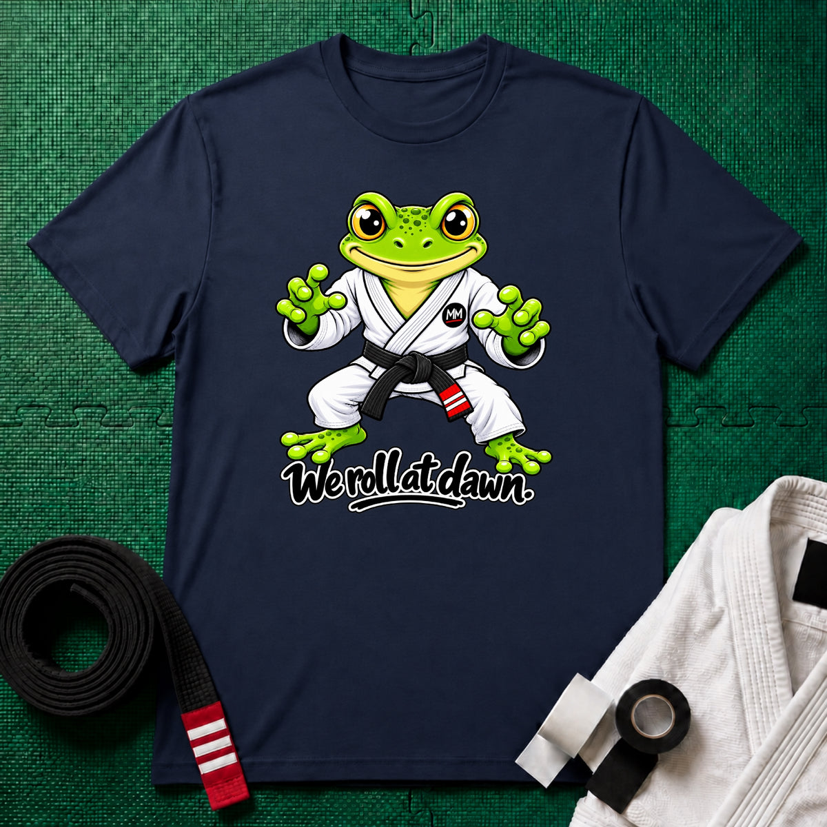We Roll Black Belt T-Shirt