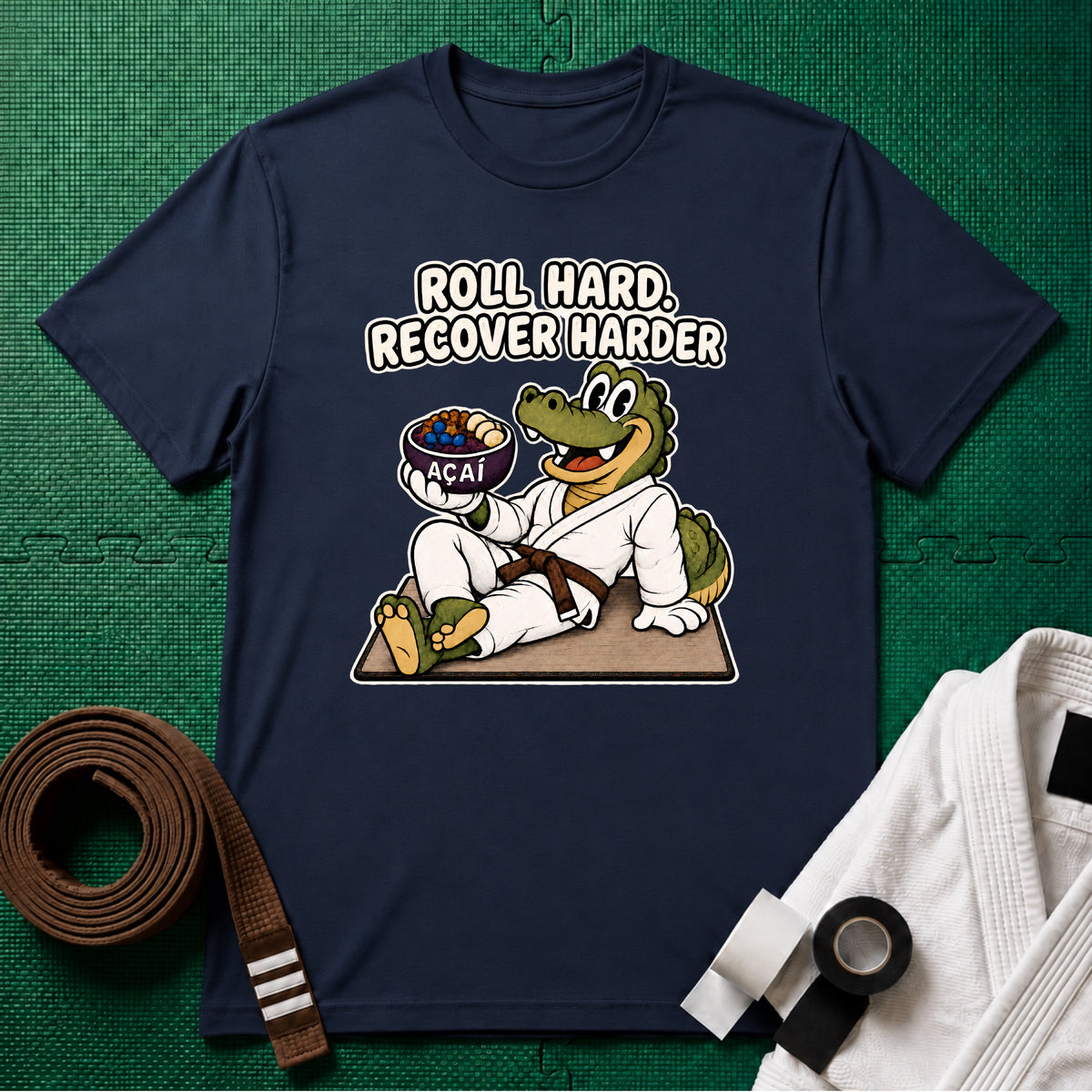 Roll Hard Brown Belt T-Shirt