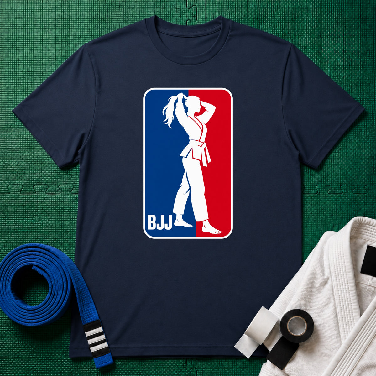 BJJ Woman T-Shirt, Navy