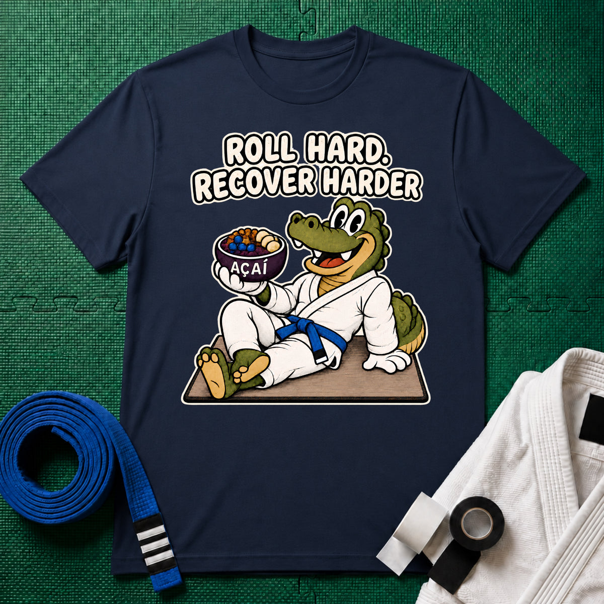 Roll Hard Blue Belt T-Shirt