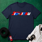 Red, White and Blue Jiu-Jitsu T-Shirt in Navy