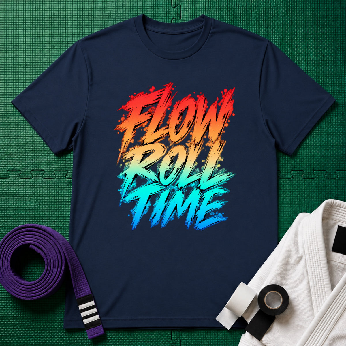 Flow Roll T-Shirt in Navy