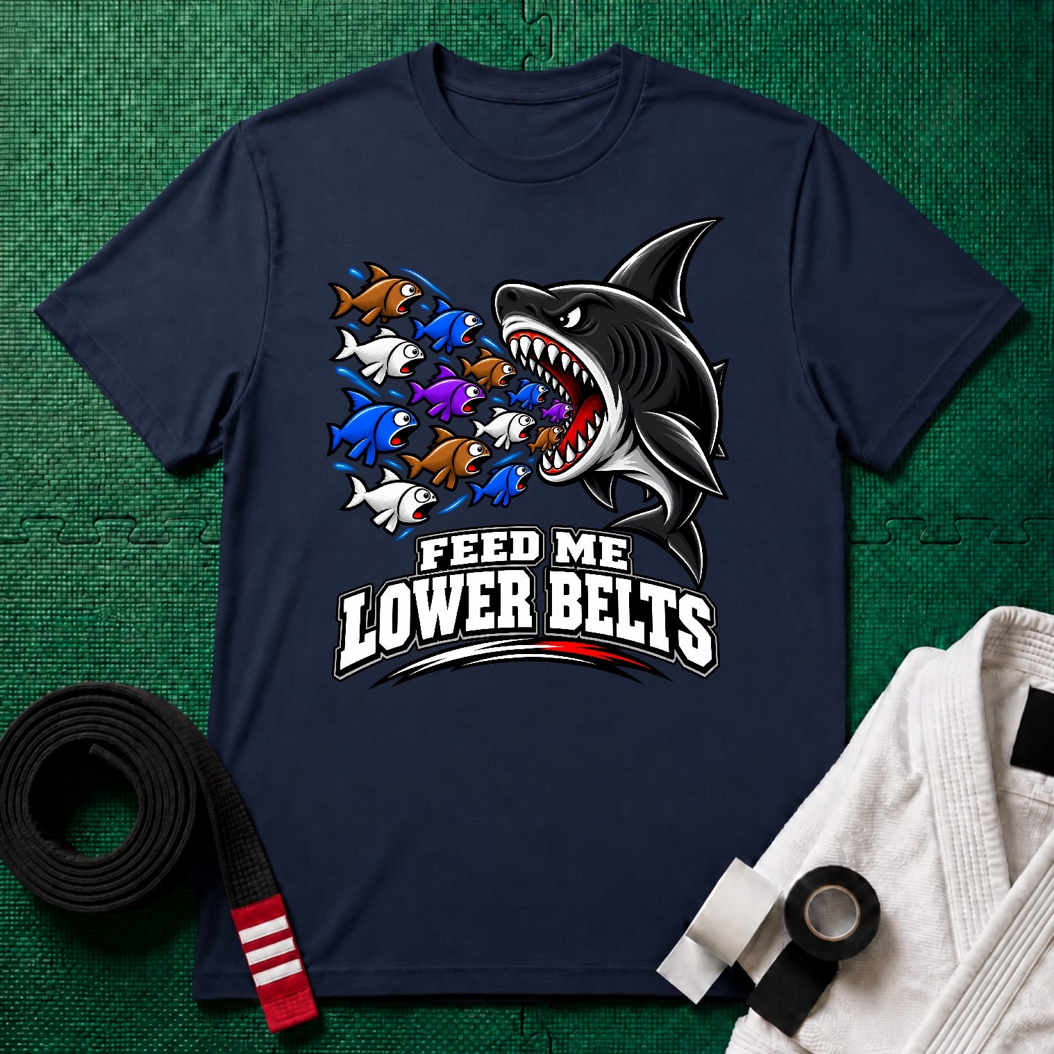 Feed Me Black Belt T-Shirt