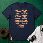Jiu-Jitsu Grips Chart T-Shirt, Navy
