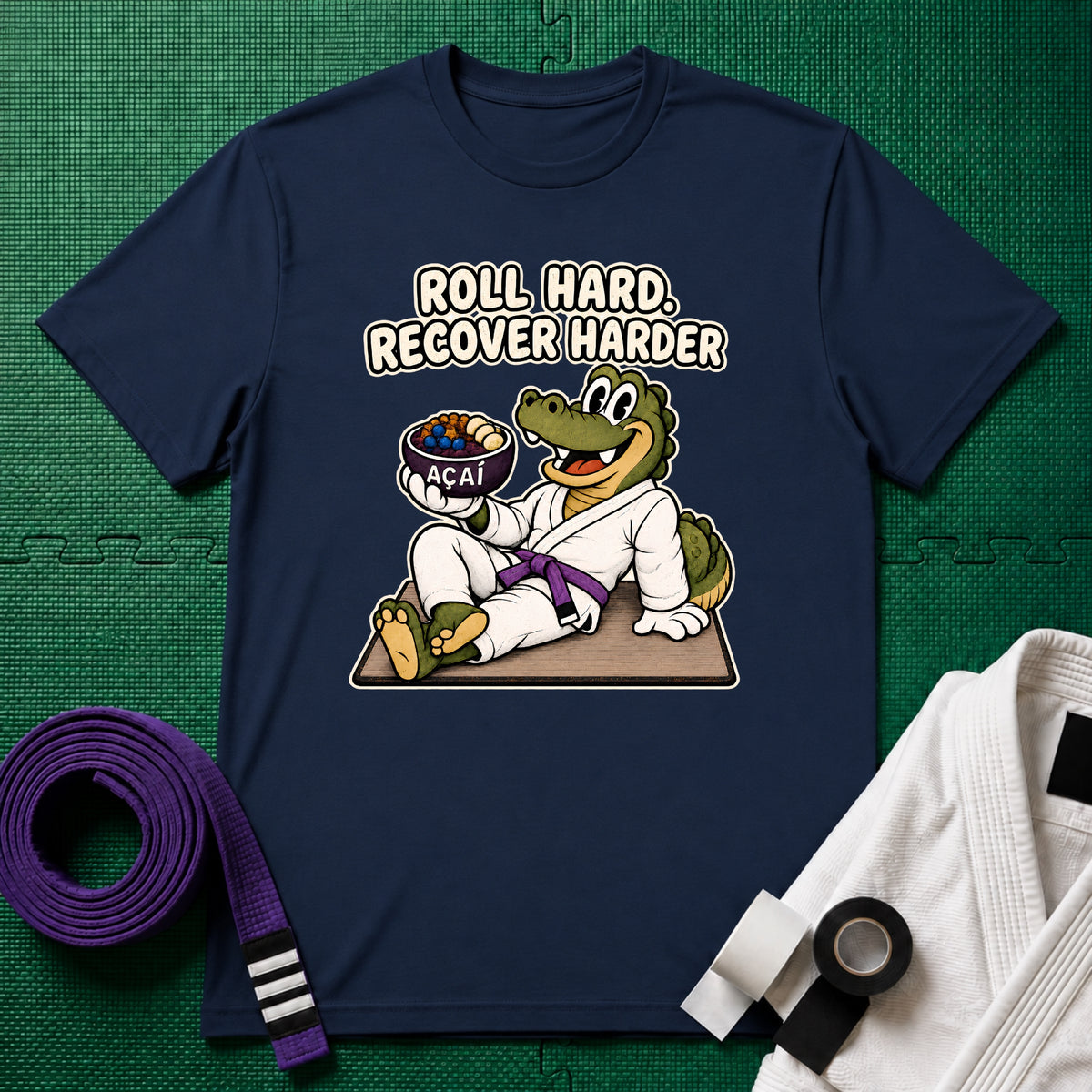 Roll Hard Purple Belt T-Shirt