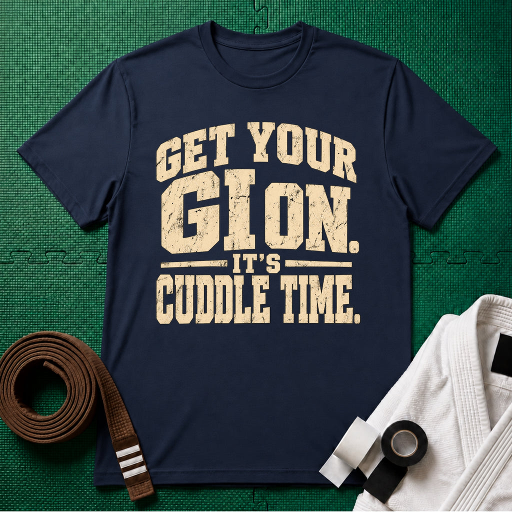Get Your Gi On, It's Cuddle Time T-Shirt, Navy