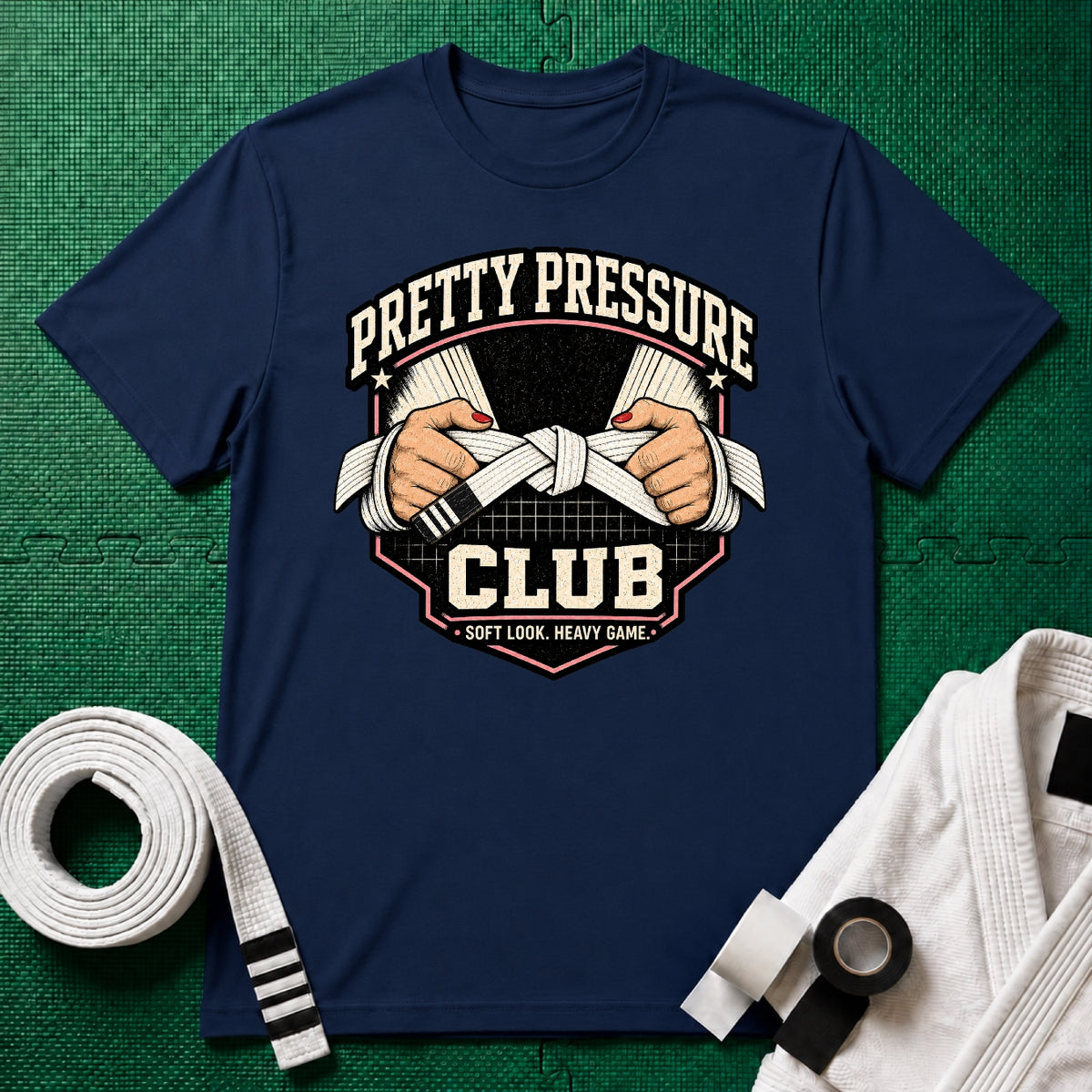Pretty Pressure White Belt T-Shirt