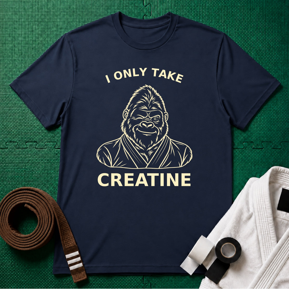 I Only Take Creatine Gorilla T-Shirt, Navy