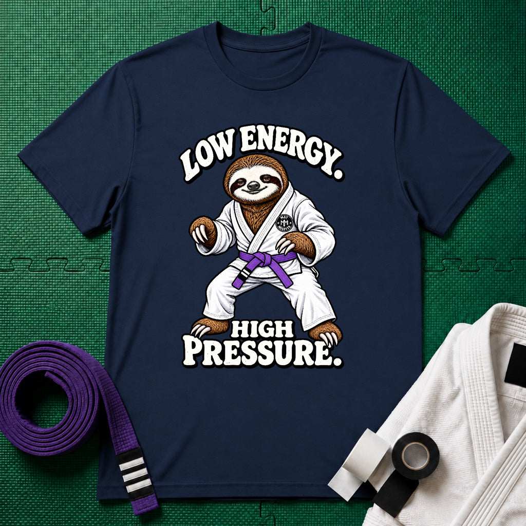 Low Energy Sloth Purple Belt T-Shirt