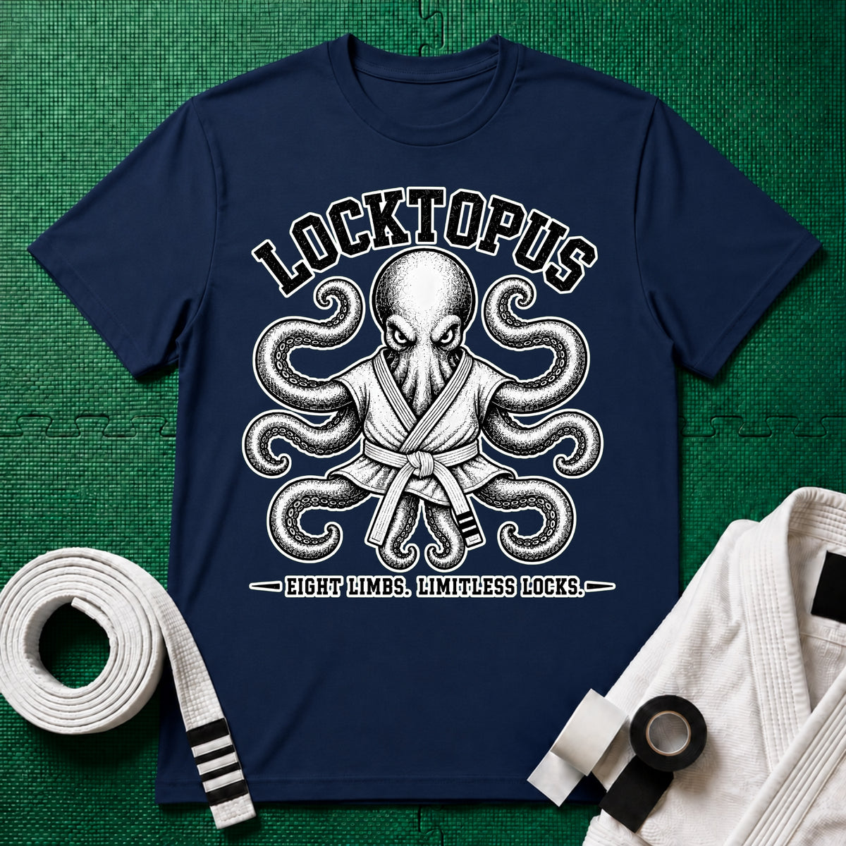 Locktopus White Belt T-Shirt