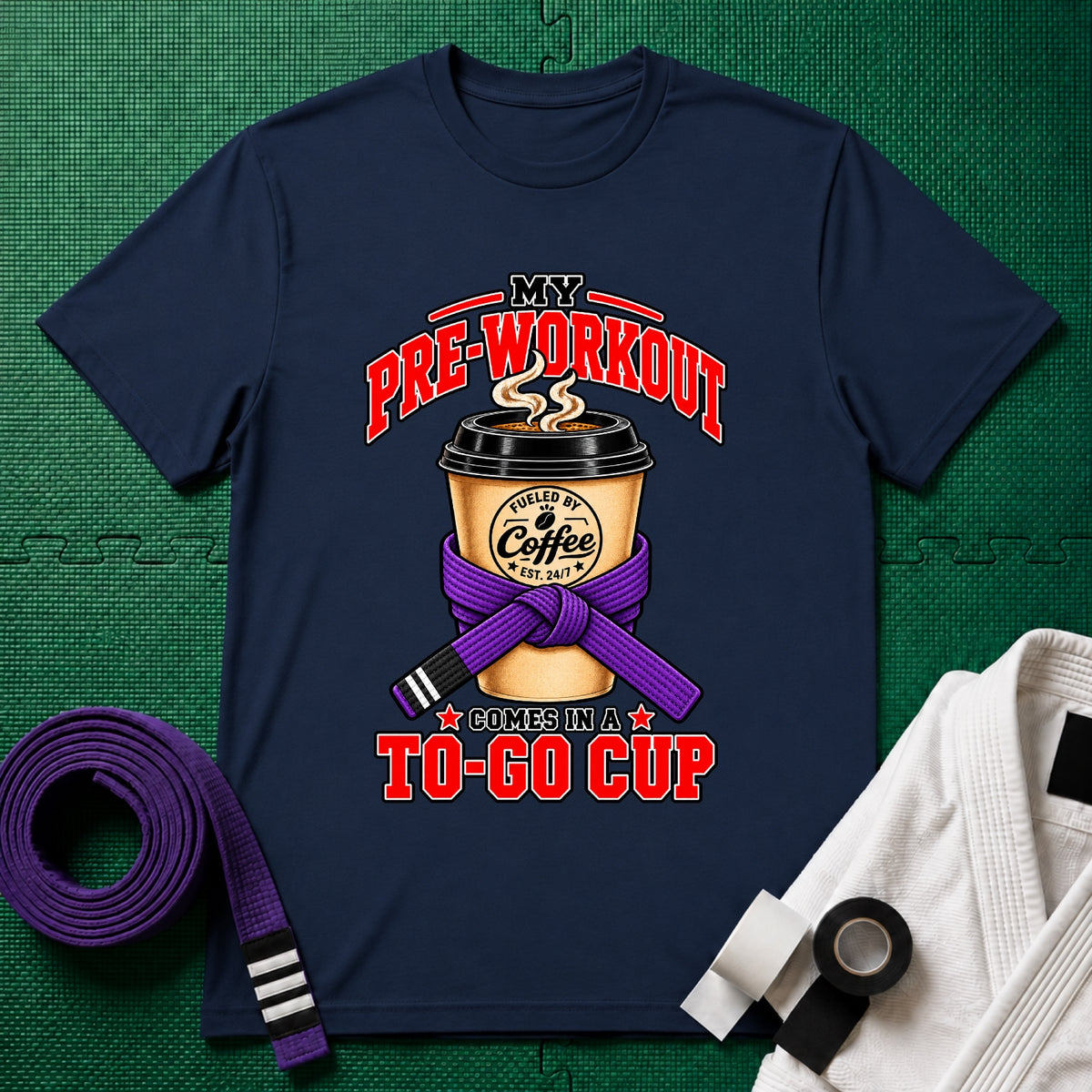 To Go Cup Purple Belt T-Shirt