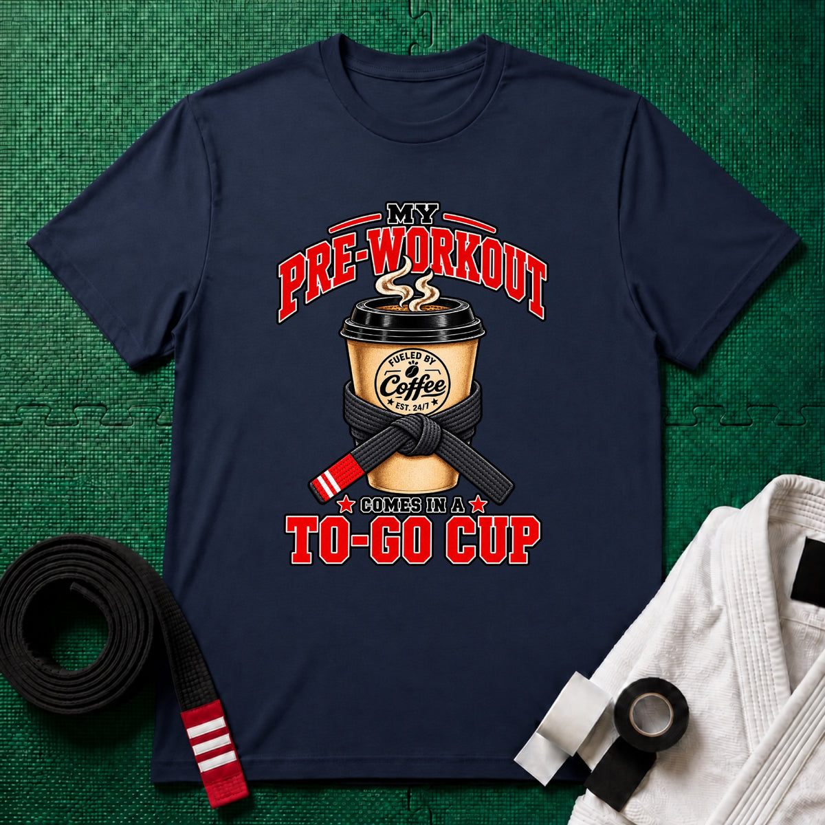 To Go Cup Black Belt T-Shirt