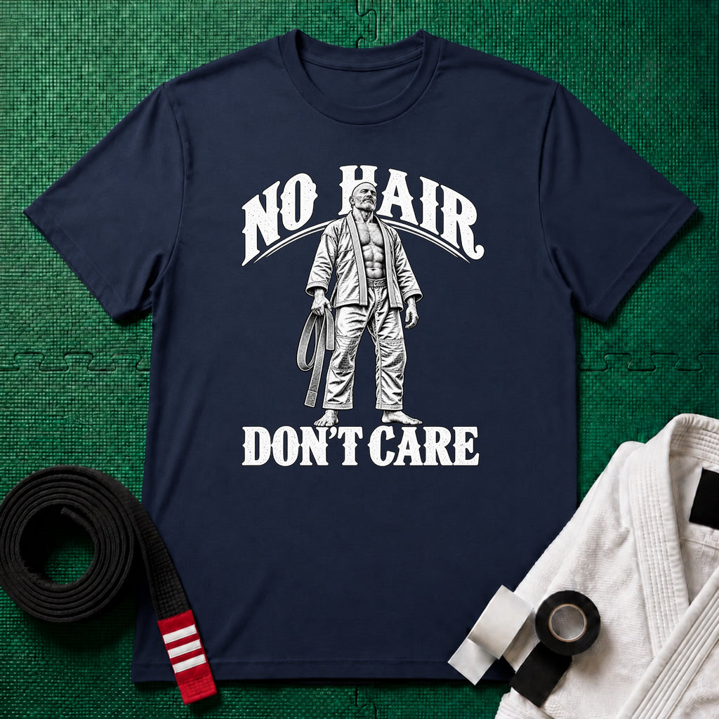 No Hair Don't Care T-Shirt, Navy