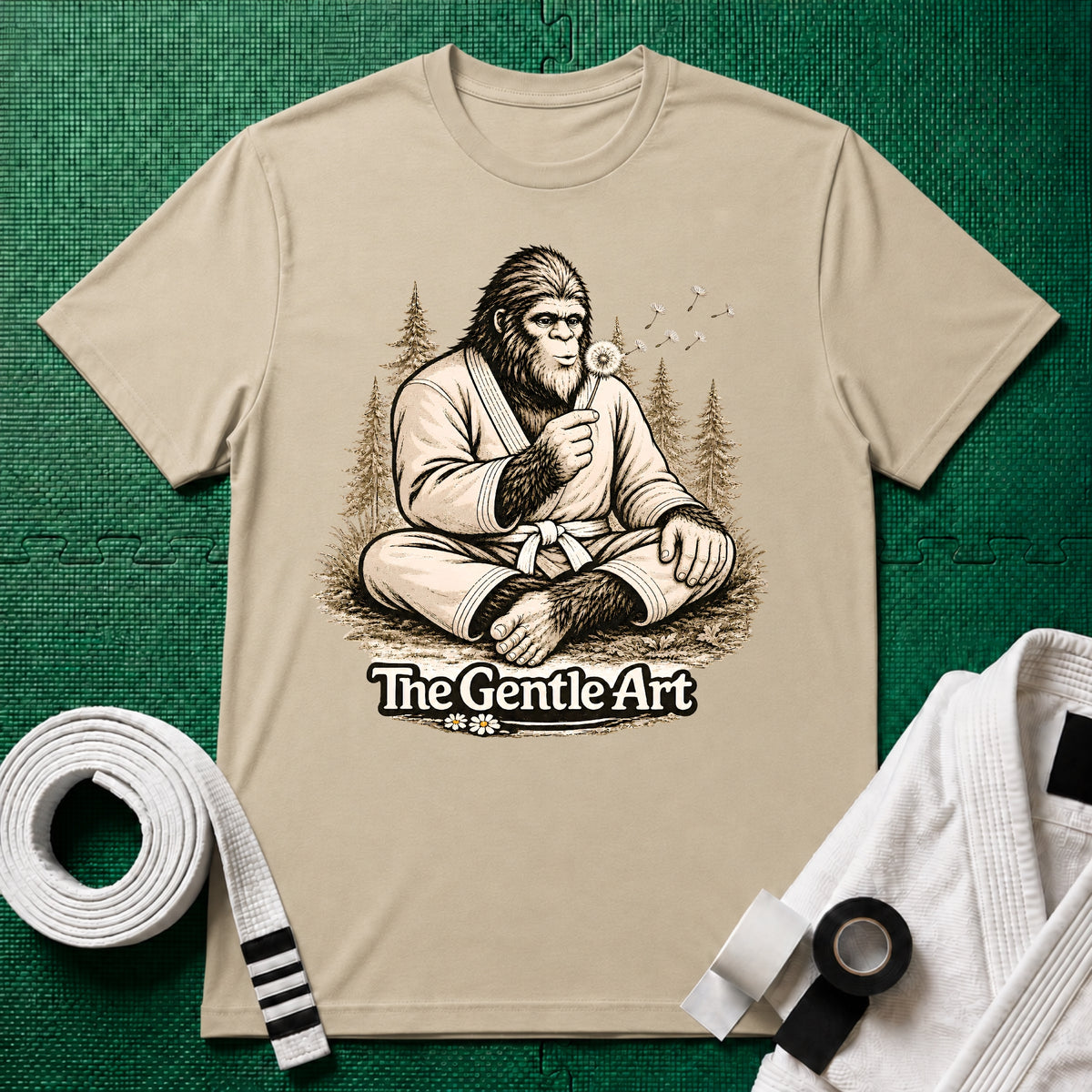 Bigfoot Dandelion White Belt T-Shirt