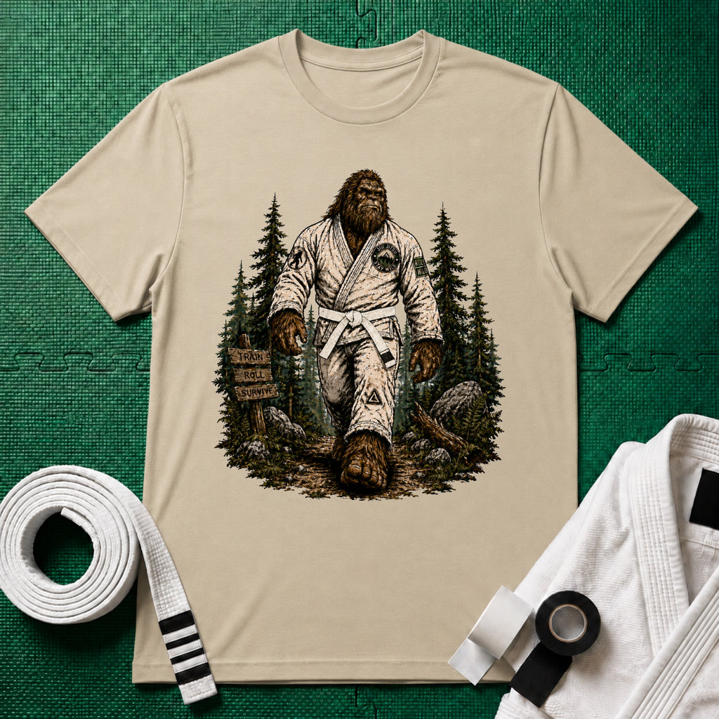 Bigfoot Forest White Belt T-Shirt