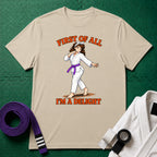 I'm a Delight Purple Belt T-Shirt in Sand