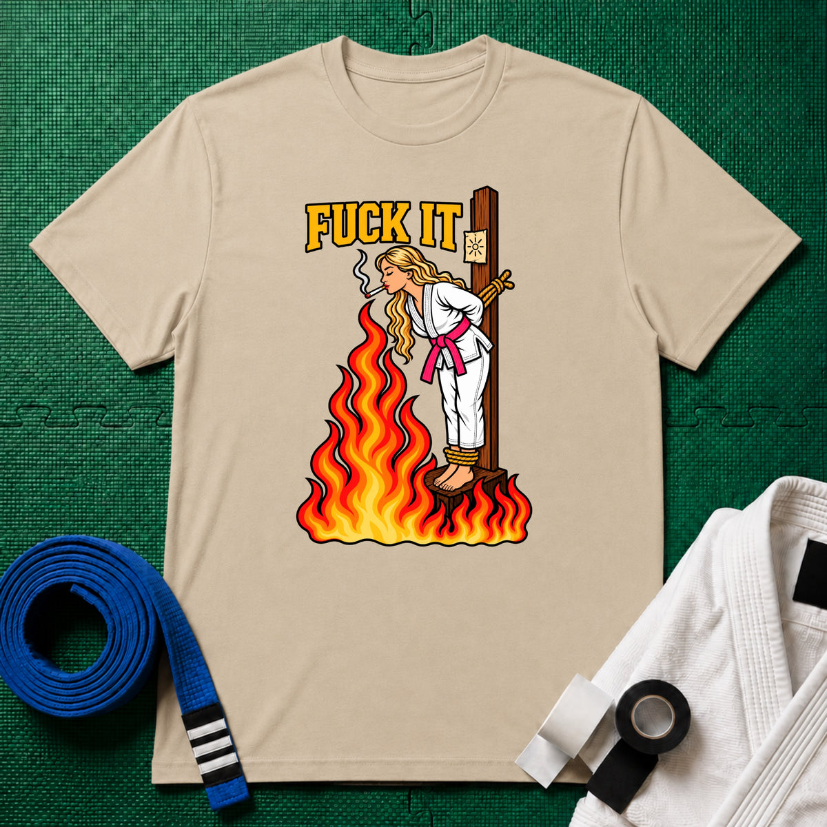F*ck It T-Shirt (Design 2), Sand